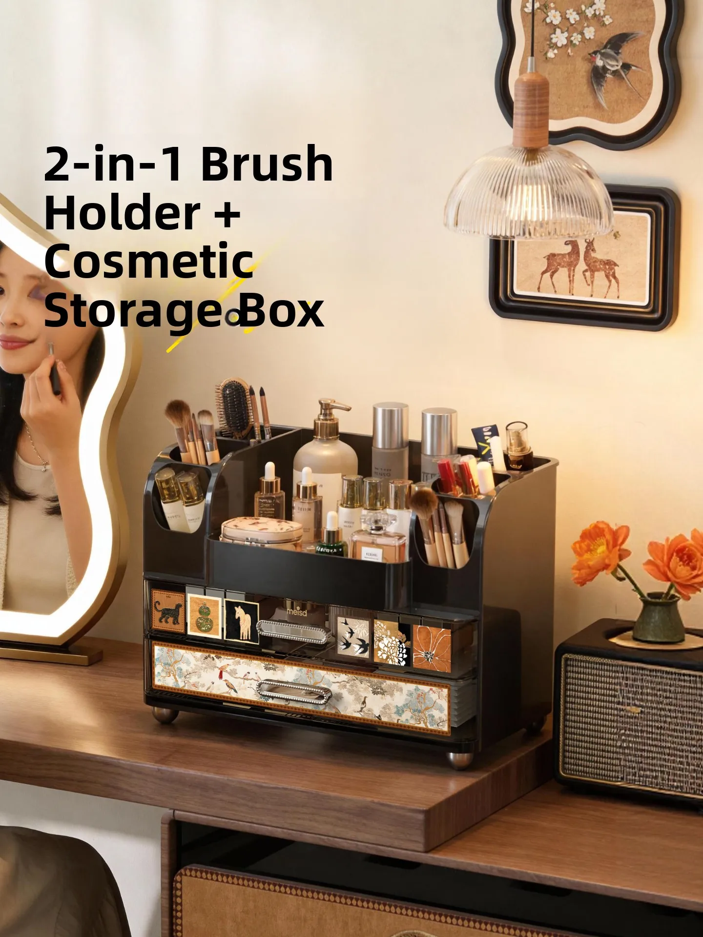 Meisda Cosmetic Storage Box Desktop Drawer Type Organizer Rack High-End Vanity Desk Lipstick Arrangement Box Square Shape
Meisda Cosmetic Storage Box Desktop Drawer Type Organizer Rack High-End Vanity Desk Lipstick Arrangement Box Square Shape