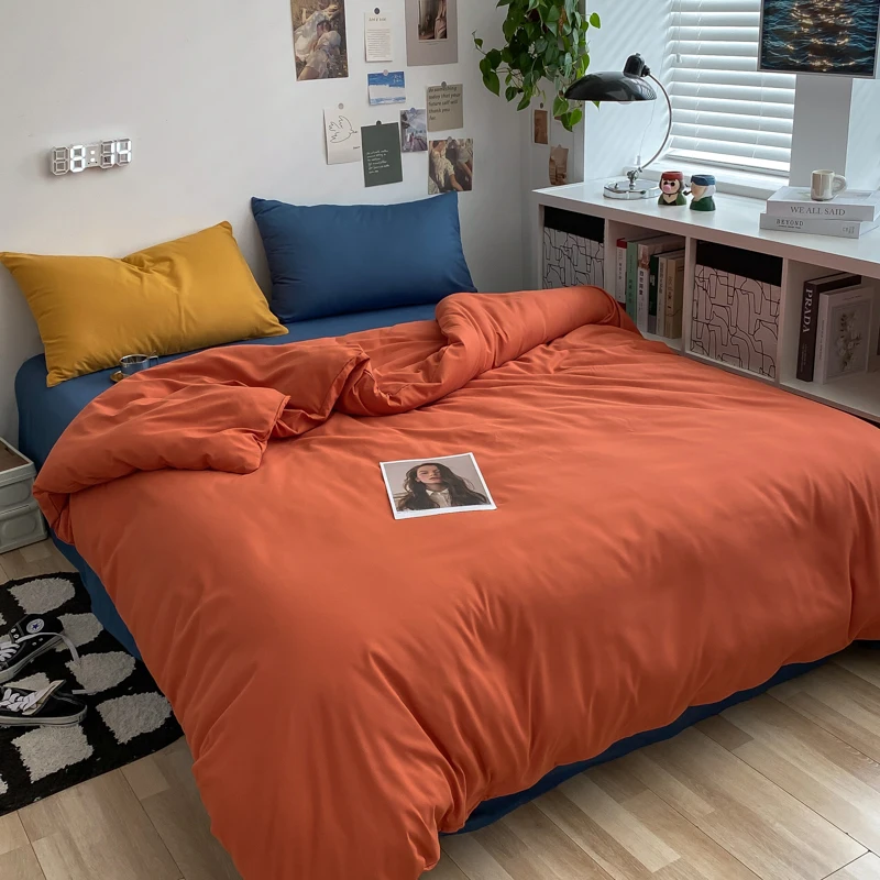 2025 new contrasting color washed cotton four-piece set student dormitory solid color bed sheet quilt cover three-piece set
2025 new contrasting color washed cotton four-piece set student dormitory solid color bed sheet quilt cover three-piece set