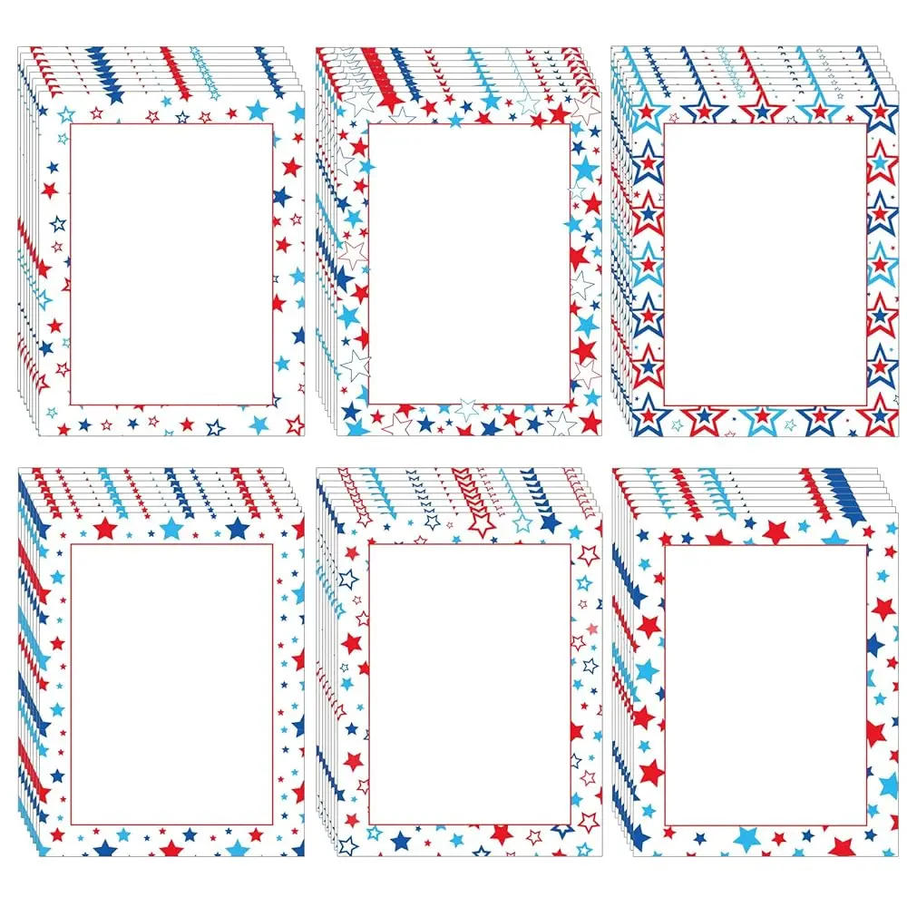 60 Sheets 4th of July Printer Paper Red White & Blue Stars Stationery Letterhead 8. 5\x11\ Patriotic Stationery Paper for Wri
60 Sheets 4th of July Printer Paper Red White & Blue Stars Stationery Letterhead 8. 5\x11\ Patriotic Stationery Paper for Wri