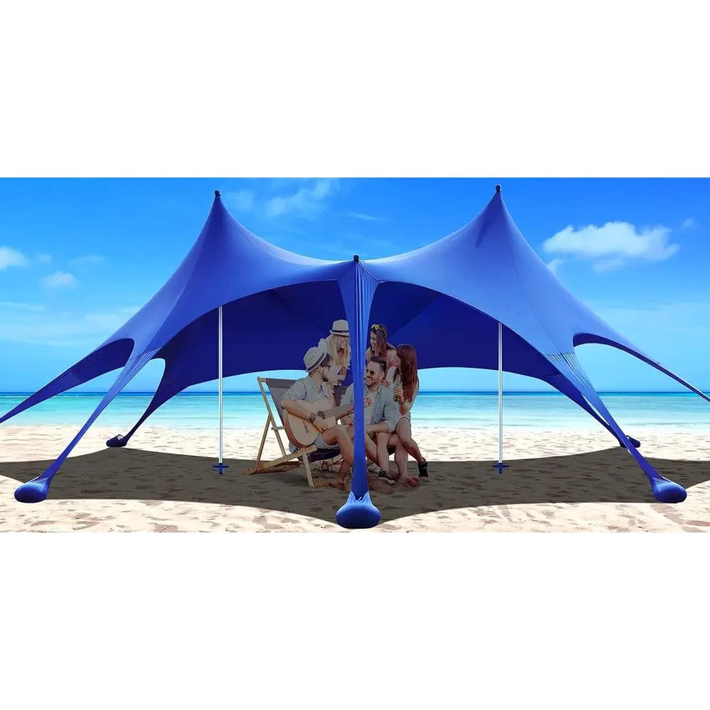 Portable Beach Tent with UV50+ Protection, 8 Sandbags, Shovels, Pegs, Poles, Ideal for Camping, Fishing, Backyard, Picnics - Blu
Portable Beach Tent with UV50+ Protection, 8 Sandbags, Shovels, Pegs, Poles, Ideal for Camping, Fishing, Backyard, Picnics - Blu