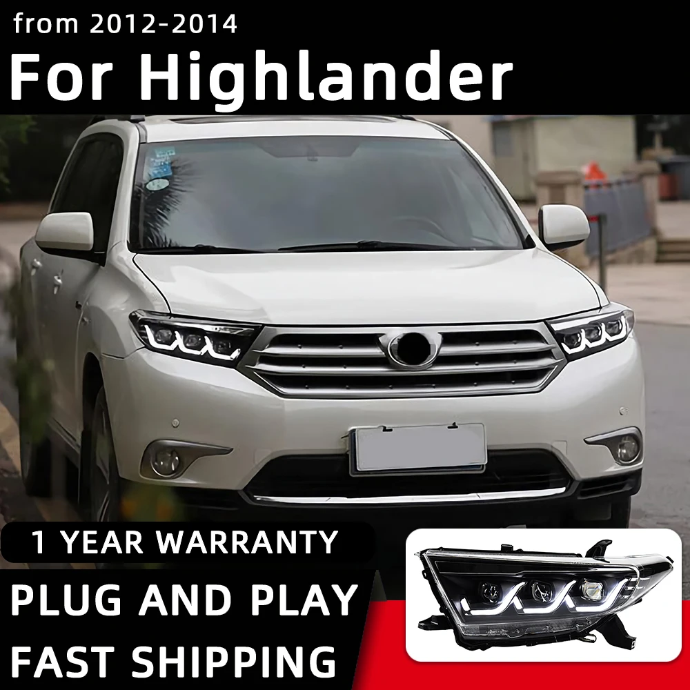 Фара для Toyota Highlander, светодиодные фары 2012-2014, фара, Стайлинг автомобиля, DRL, сигнальная линза проектора, автомобильные аксессуары
Фара для Toyota Highlander, светодиодные фары 2012-2014, фара, Стайлинг автомобиля, DRL, сигнальная линза проектора, автомобильные аксессуары