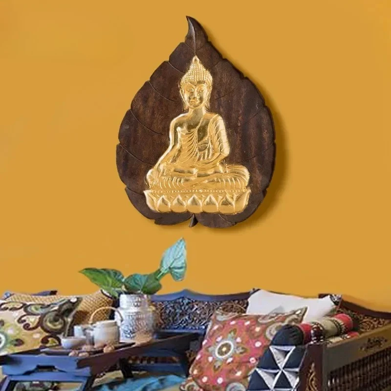 Thailand Teak Crafts Wall Decoration Living Room Solid Wood Carved Gold Foil Buddha Statue Wall Hanging
Thailand Teak Crafts Wall Decoration Living Room Solid Wood Carved Gold Foil Buddha Statue Wall Hanging