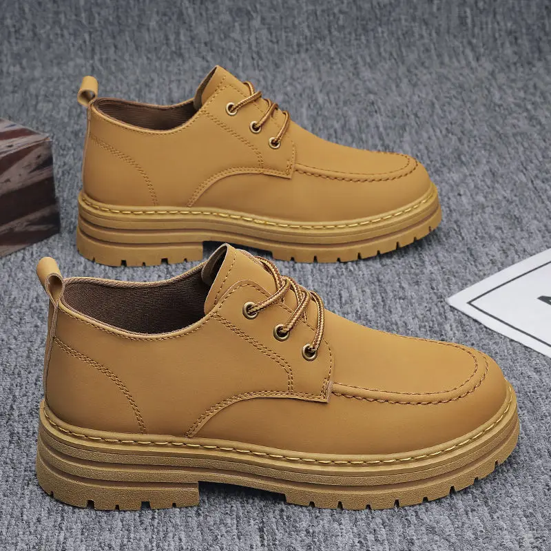 Man Casual Shoe Outdoor Thick Sole Round Toe Leather Shoes for Men Platform High Quality Fashion Footwear Offer Comfortable 2024
Man Casual Shoe Outdoor Thick Sole Round Toe Leather Shoes for Men Platform High Quality Fashion Footwear Offer Comfortable 2024