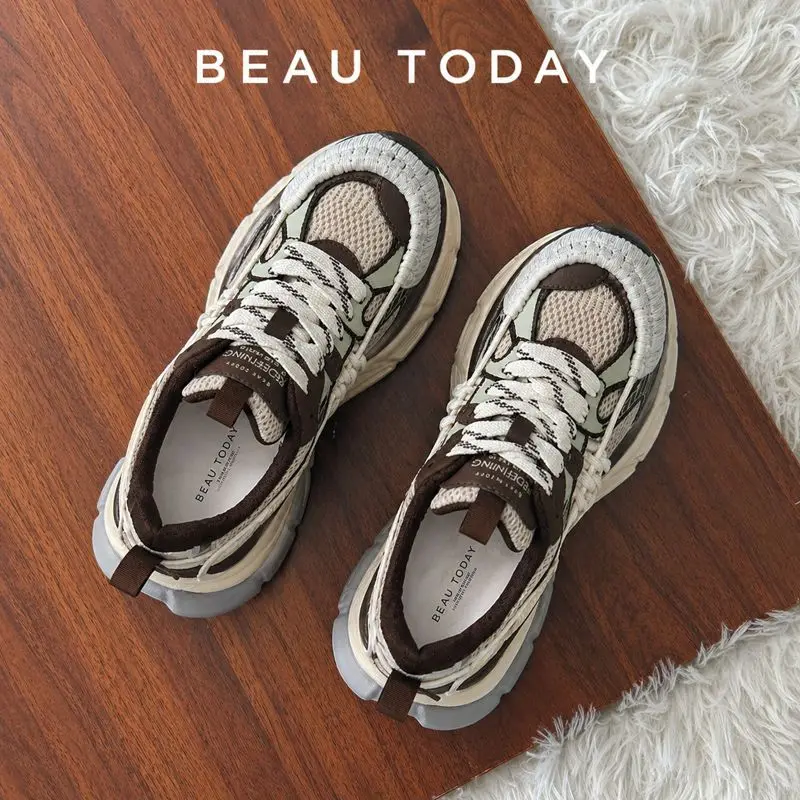 BEAUTODAY Casual Sneakers Women Synthetic Leather Mixed Colors Thick Sole Ladies Lace-up Shoes Handmade 29A37
BEAUTODAY Casual Sneakers Women Synthetic Leather Mixed Colors Thick Sole Ladies Lace-up Shoes Handmade 29A37
