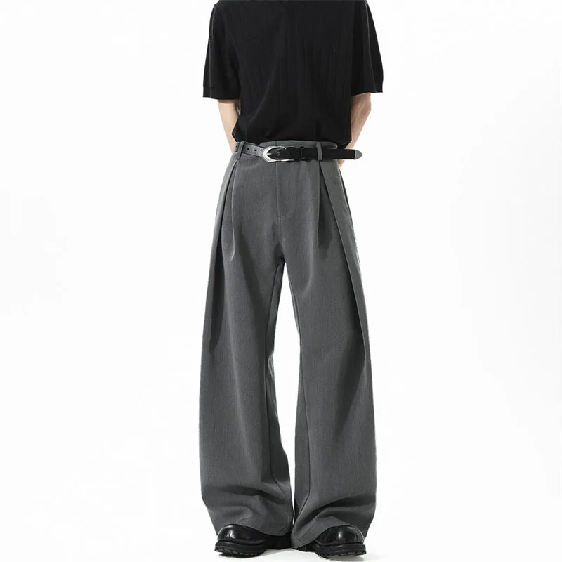 American Style Men's Loose Fit Straight Leg Suit Pants Streetwear A-Line Slimming Versatile Trousers Trendy Long Pants
American Style Men's Loose Fit Straight Leg Suit Pants Streetwear A-Line Slimming Versatile Trousers Trendy Long Pants