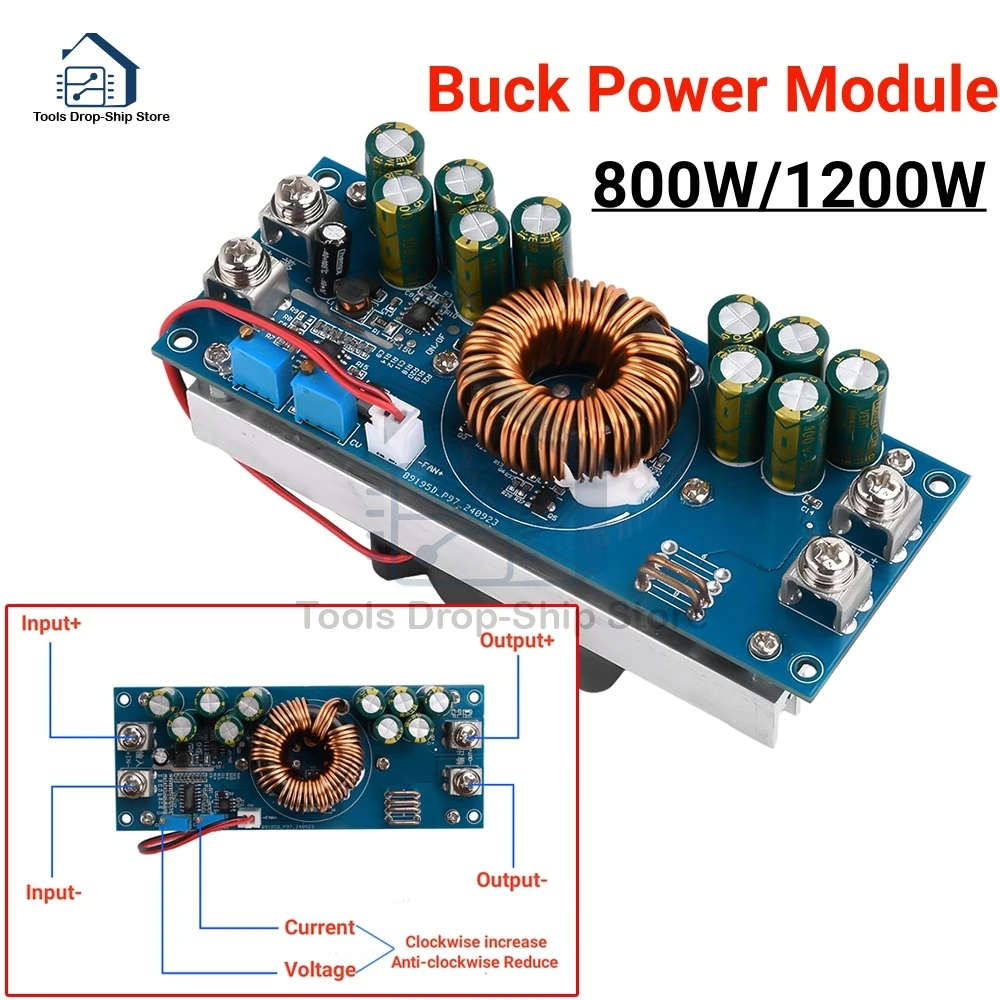 DC-DC понижающий модуль питания DC15V-90V до DC2.5V-72V 800W1200W высокая мощность 28A 50A напряжение постоянный ток регулируемое напряжение
DC-DC понижающий модуль питания DC15V-90V до DC2.5V-72V 800W1200W высокая мощность 28A 50A напряжение постоянный ток регулируемое напряжение