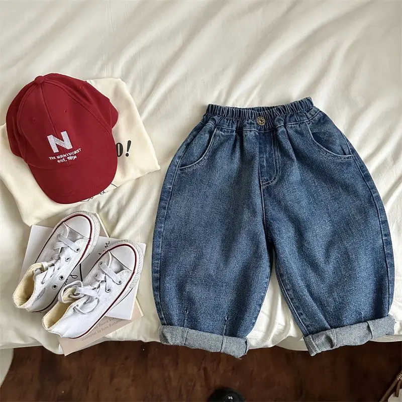 Spring Summer Children's Clothes Cotton Loose Baby Girls Jeans Baby Boys Pants 1-7Years Toddler Kids Casual Denim Trousers
Spring Summer Children's Clothes Cotton Loose Baby Girls Jeans Baby Boys Pants 1-7Years Toddler Kids Casual Denim Trousers