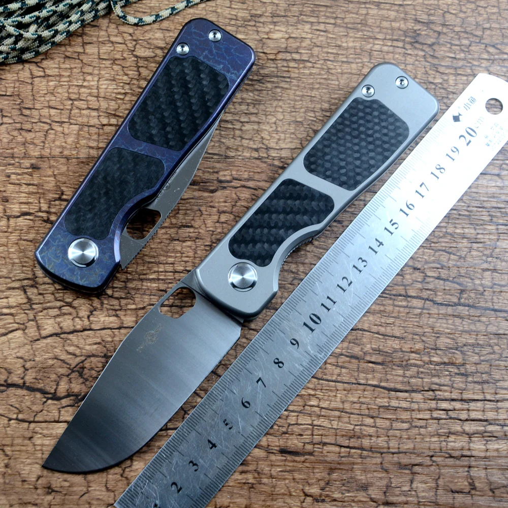 TwoSun TS396 Outdoor Tool Drop Point D2 Steel Blade Carbon Fiber Gear Knife Folding Pocket Titanium EDC Multifuncional Tool
TwoSun TS396 Outdoor Tool Drop Point D2 Steel Blade Carbon Fiber Gear Knife Folding Pocket Titanium EDC Multifuncional Tool