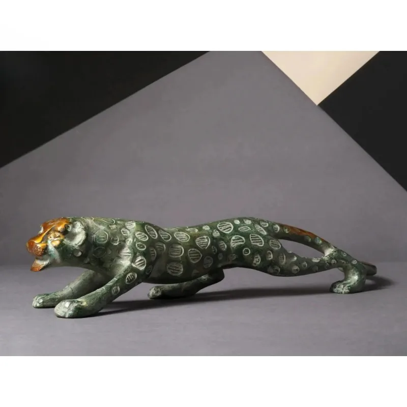 11-Inch Handmade Brass Sculpture Roaring Predator Jaguar Home Decor
11-Inch Handmade Brass Sculpture Roaring Predator Jaguar Home Decor