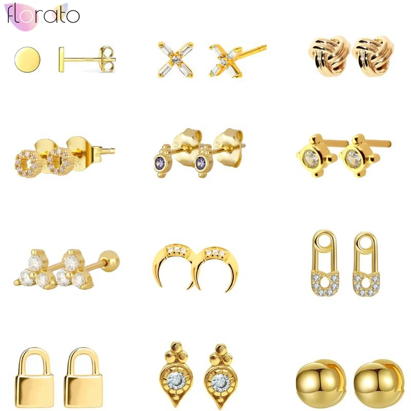 925 Sterling Silver Ear Needle Delicacy Multi-Style Stud Earrings For Women Temperament Versatile INS Mini Gold Earrings Jewelry
925 Sterling Silver Ear Needle Delicacy Multi-Style Stud Earrings For Women Temperament Versatile INS Mini Gold Earrings Jewelry
