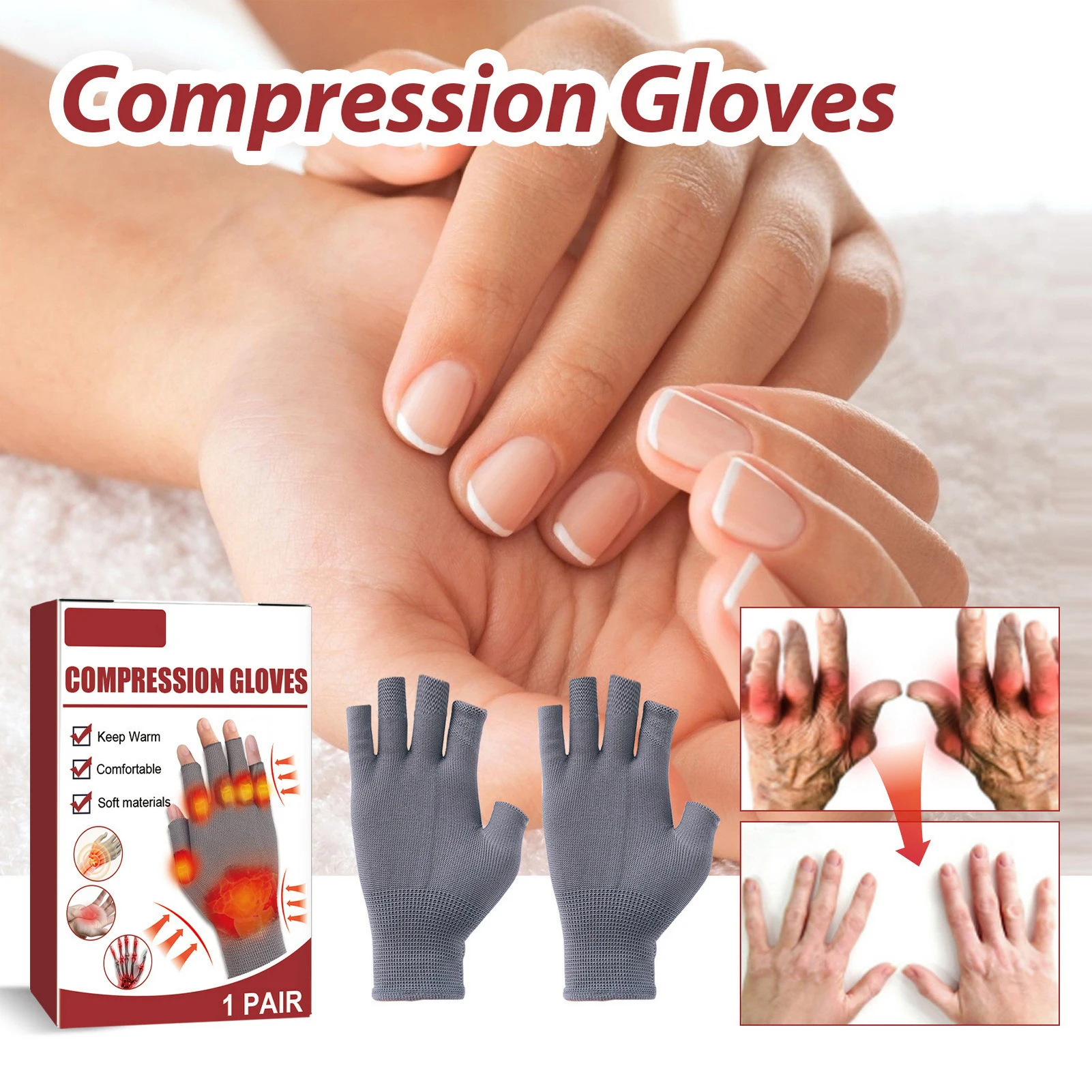 Compression Arthritis Gloves Nylon Open-Finger Arthritis Gloves for Relieve Arthritis Rheumatoid
Compression Arthritis Gloves Nylon Open-Finger Arthritis Gloves for Relieve Arthritis Rheumatoid