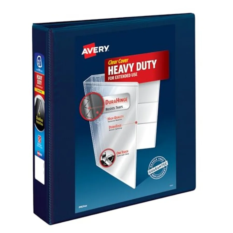Heavy-Duty View 3 Ring Binder, 1.5" One Touch EZD Rings, 1 Navy Blue Binder 79805
Heavy-Duty View 3 Ring Binder, 1.5" One Touch EZD Rings, 1 Navy Blue Binder 79805