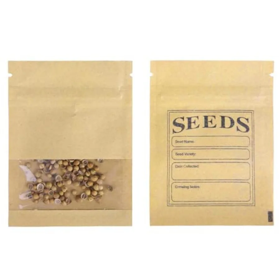 Pack Clear Window Small Resealable Seeds Packets Coin Envelopes 2.75x3.74 inch Brown Kraft Paper Sample Bag with Preprinted See
Pack Clear Window Small Resealable Seeds Packets Coin Envelopes 2.75x3.74 inch Brown Kraft Paper Sample Bag with Preprinted See