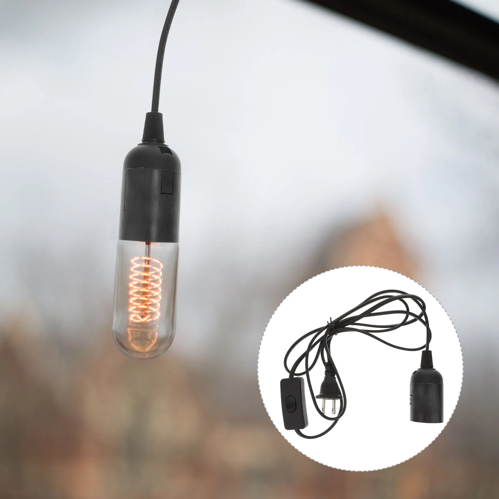 2Pcs E27 US Plug Power Cord Light Bulb Socket Pendant Hanging Cord Black Plastic Modern Design Sturdy Durable Lamp Line
2Pcs E27 US Plug Power Cord Light Bulb Socket Pendant Hanging Cord Black Plastic Modern Design Sturdy Durable Lamp Line