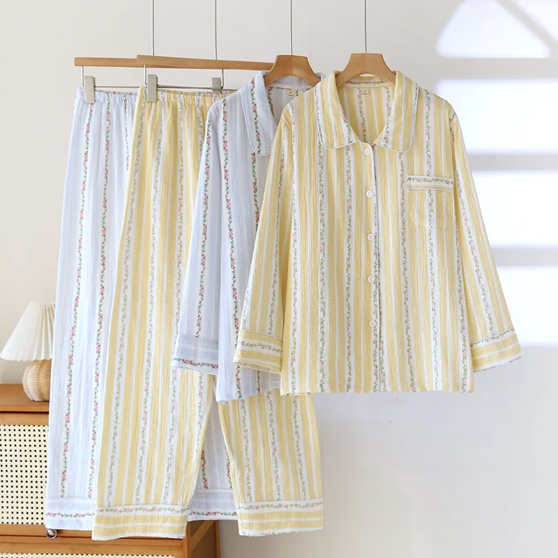 Autumn New Cotton Pajamas Women Night Wear For Ladies Sleepwear Female Long Sleeve 2 Piece Nighty Loungewear Pijamas Suit
Autumn New Cotton Pajamas Women Night Wear For Ladies Sleepwear Female Long Sleeve 2 Piece Nighty Loungewear Pijamas Suit