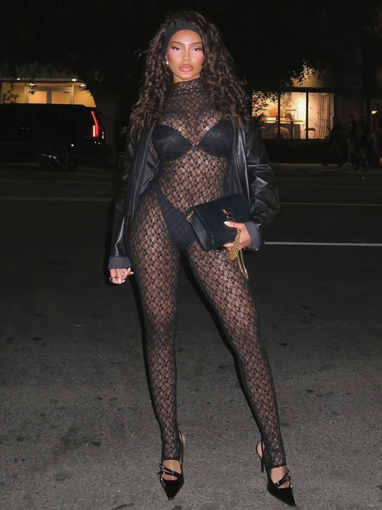 Wmstar Jumpsuit Women Wholesale Fall and Winter High Neck Lace Sexy Cut Out See Through Net Sock Zipper One Piece Outfits
Wmstar Jumpsuit Women Wholesale Fall and Winter High Neck Lace Sexy Cut Out See Through Net Sock Zipper One Piece Outfits