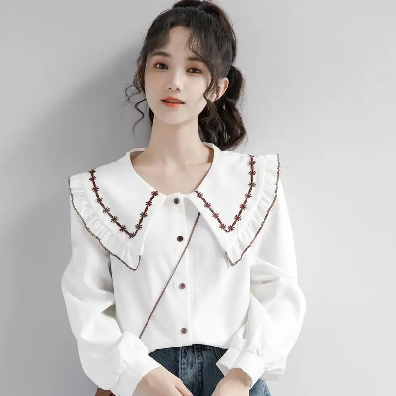 2024 Spring Autumn Women New Student Long Sleeve Shirt Female Solid Color Loose Shirts Ladies Single-breasted Blouses J358
2024 Spring Autumn Women New Student Long Sleeve Shirt Female Solid Color Loose Shirts Ladies Single-breasted Blouses J358