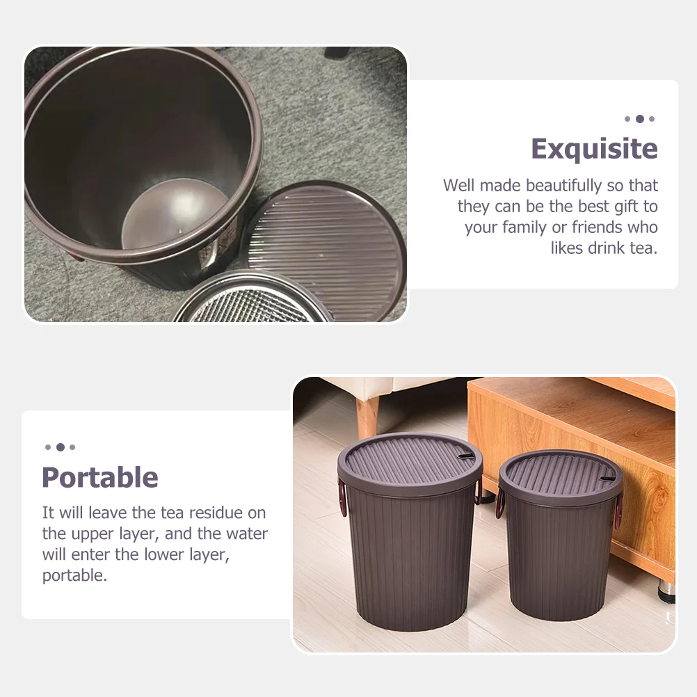 Tea Dregs Trash Can Circular Thick Filter Waste Bin Lid for Home Office Living Room Modern Design Portable Plastic Dustbin
Tea Dregs Trash Can Circular Thick Filter Waste Bin Lid for Home Office Living Room Modern Design Portable Plastic Dustbin