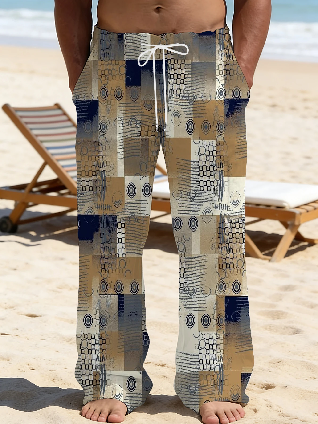 Men's Printed Straight Leg Pants Abstract Art Design Drawstring Waist Loose Fit Summer Beach Casual Vacation Travel Trousers
Men's Printed Straight Leg Pants Abstract Art Design Drawstring Waist Loose Fit Summer Beach Casual Vacation Travel Trousers