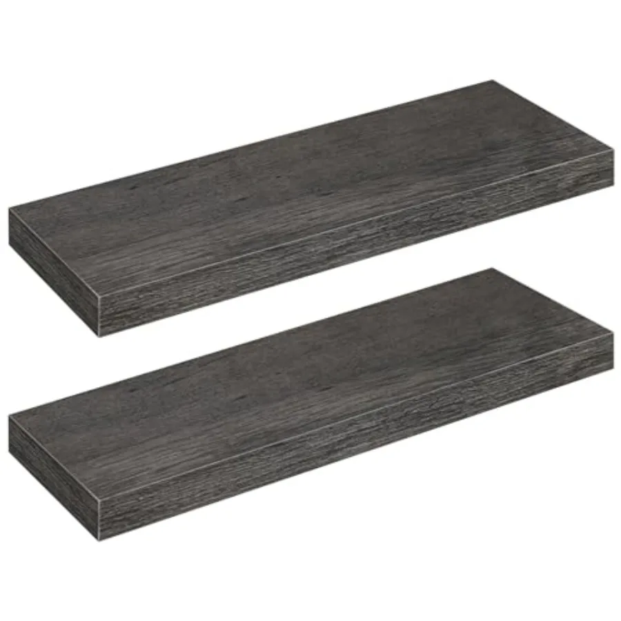 Floating Shelves for Wall, Wall Mounted Shelf Set of 2, 23.6" Hanging Shelf with Invisible Brackets, for Wall Decor Storage in
Floating Shelves for Wall, Wall Mounted Shelf Set of 2, 23.6" Hanging Shelf with Invisible Brackets, for Wall Decor Storage in