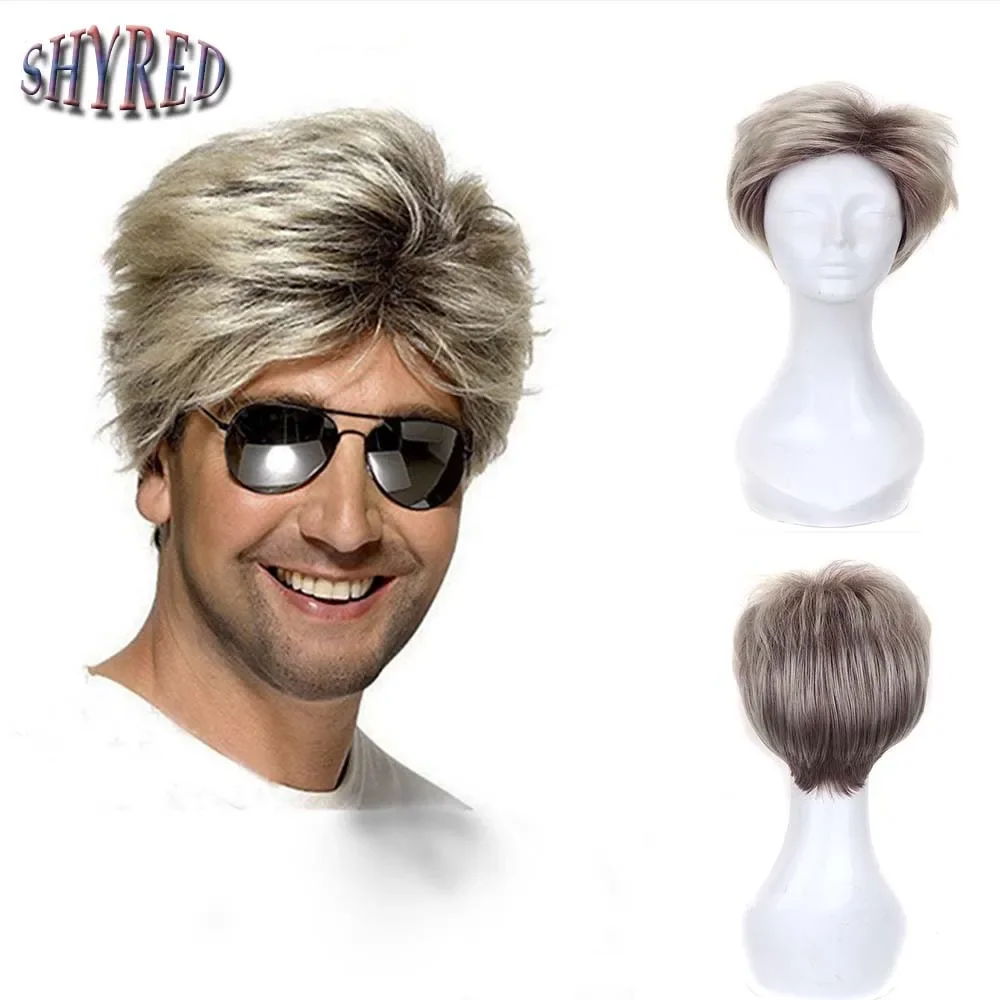 Synthetic Men Wigs Short Straight Brown Gradient Milk Gold Man Wigs Adjustable Size Breathable Male Hair
Synthetic Men Wigs Short Straight Brown Gradient Milk Gold Man Wigs Adjustable Size Breathable Male Hair