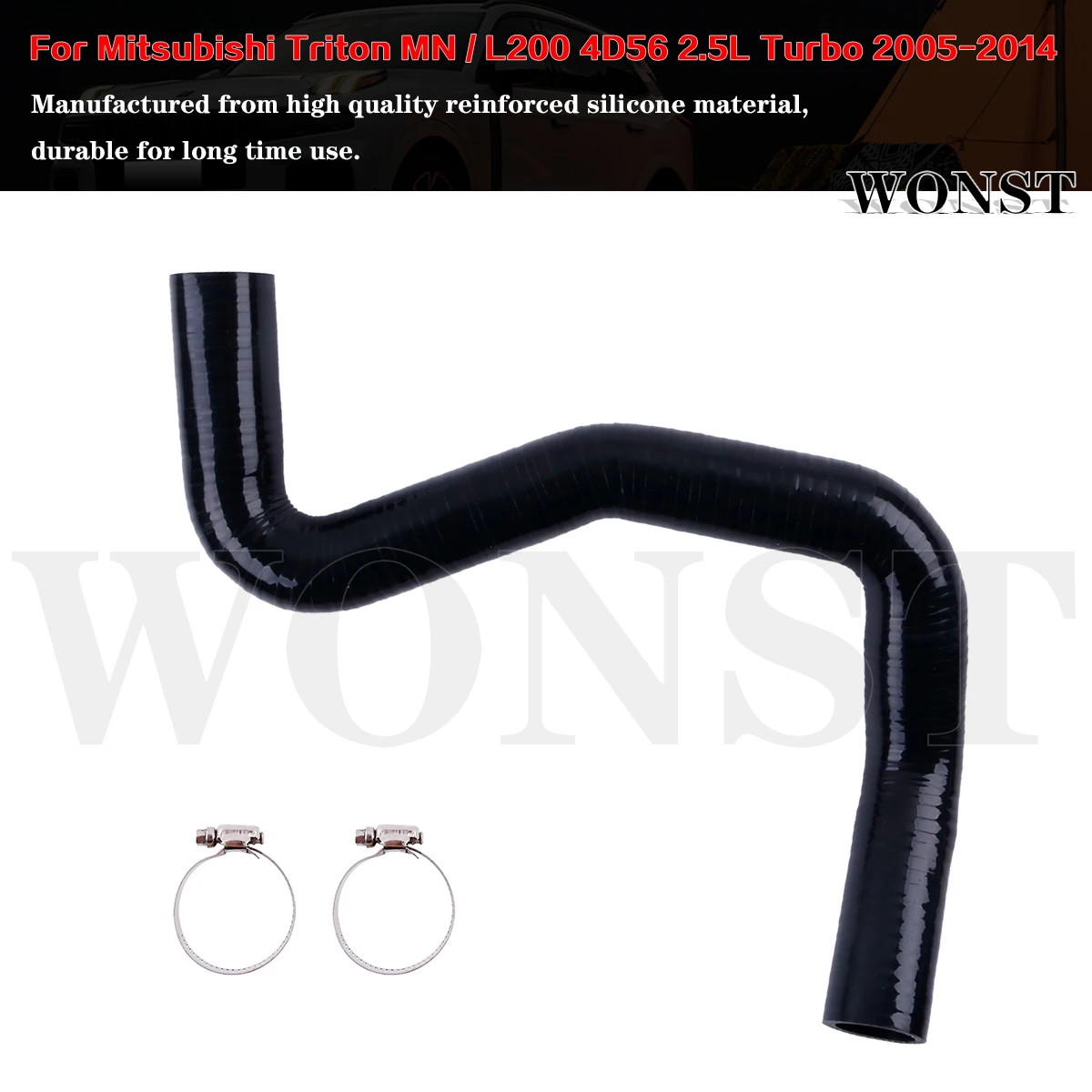 Upper & Lower Silicone Radiator Hose Kit For Mitsubishi Triton MN / L200 4D56 2.5L Turbo 2005-2014 With Clamps
Upper & Lower Silicone Radiator Hose Kit For Mitsubishi Triton MN / L200 4D56 2.5L Turbo 2005-2014 With Clamps