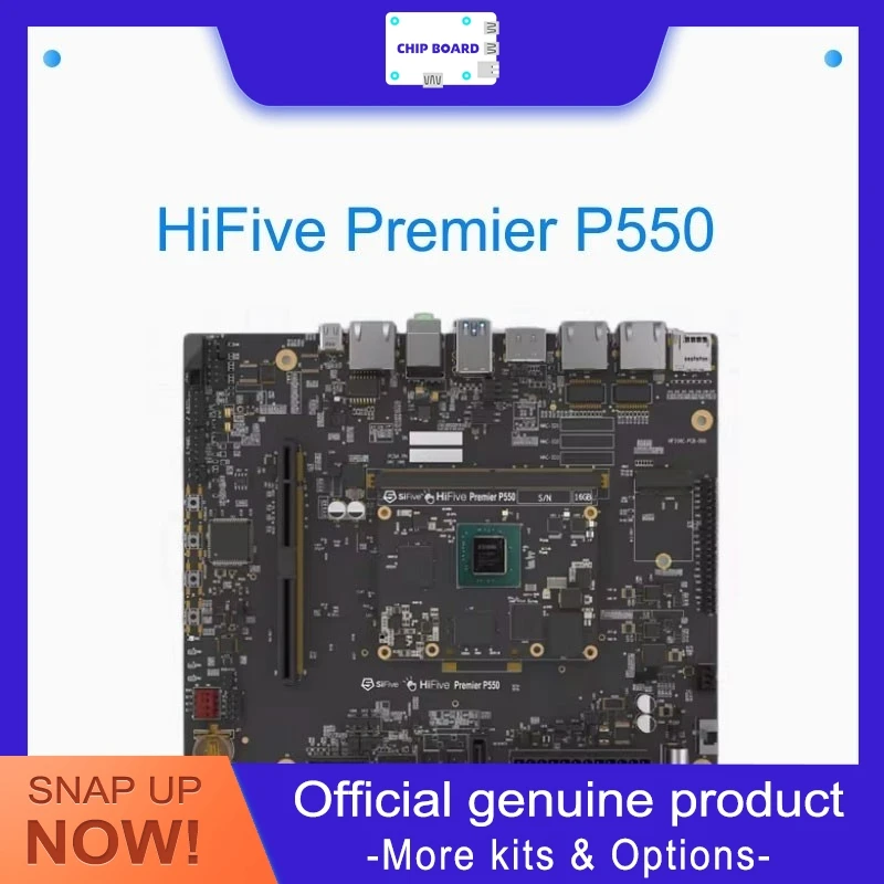 SiFive HiFive Premier P550 a Linux-capable RISC-V development board based on the ESWIN EIC7700X processor platform.