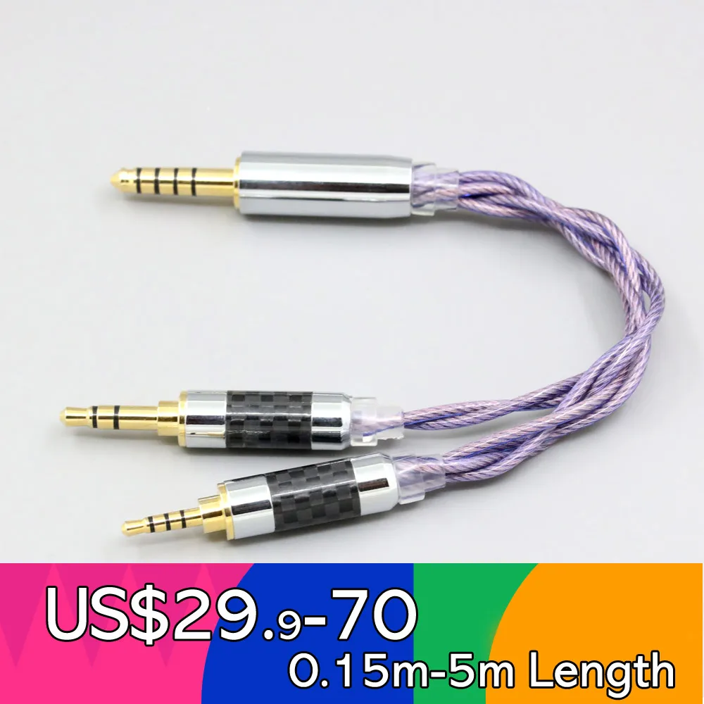 Type2 1.8mm 140 cores litz 7N OCC 4.4mm Male to 4.4mm 2.5mm 3.5mm Male + 3.5mm male GND cable for Sound Tiger DAP LN008237
Type2 1.8mm 140 cores litz 7N OCC 4.4mm Male to 4.4mm 2.5mm 3.5mm Male + 3.5mm male GND cable for Sound Tiger DAP LN008237