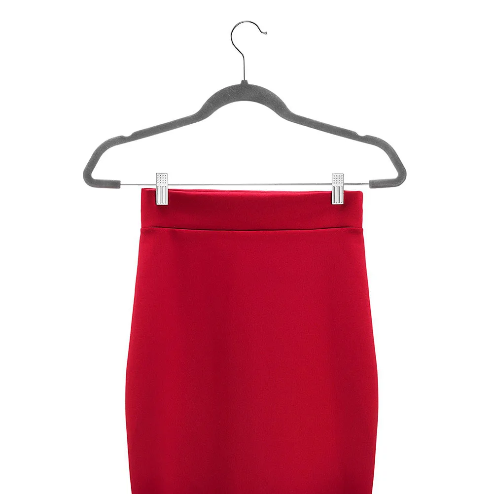 4 Pcs Clothes Hanger Pants Clip Skirt Stand Flocking Hangers Space Saving Home Accessories
4 Pcs Clothes Hanger Pants Clip Skirt Stand Flocking Hangers Space Saving Home Accessories