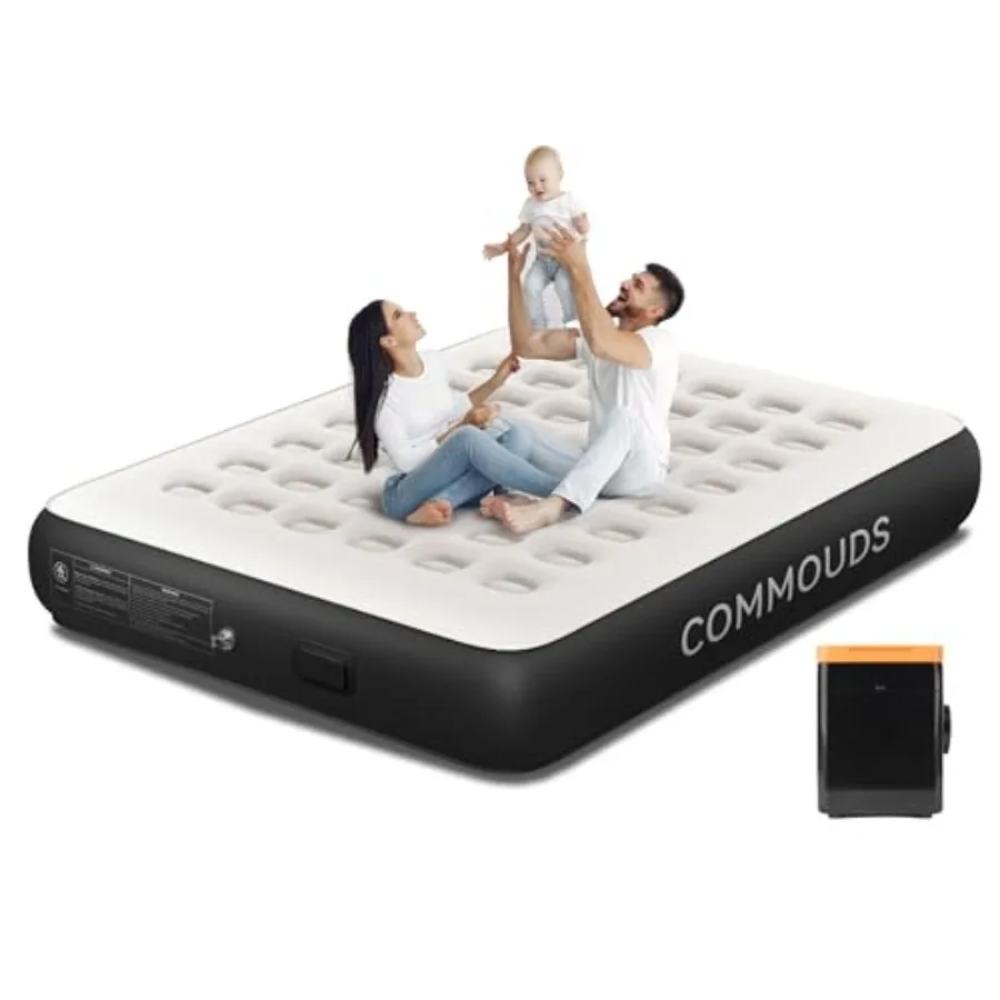 Queen Air Mattress with Built-in Battery Powered Removable Pump 13" High Inflatable Mattress Portable Blow up Mattress Air Bed
Queen Air Mattress with Built-in Battery Powered Removable Pump 13" High Inflatable Mattress Portable Blow up Mattress Air Bed