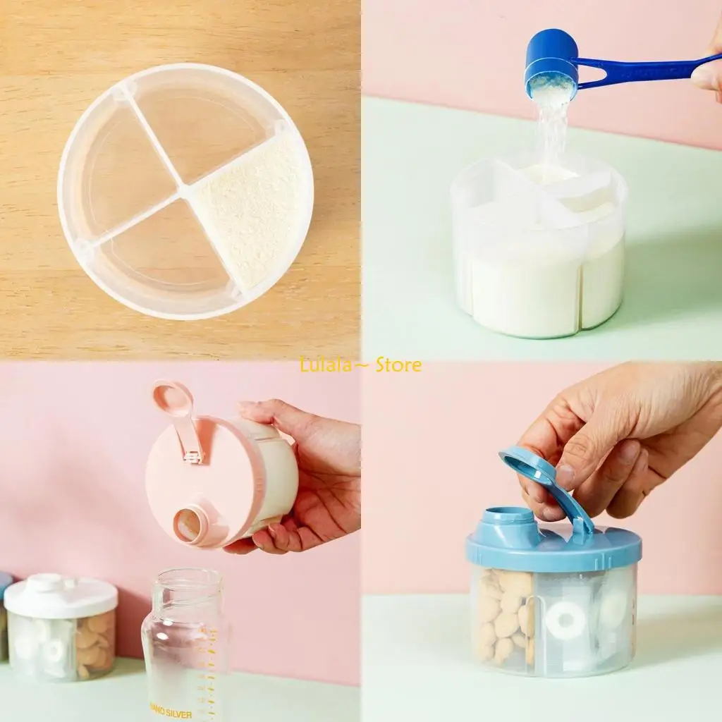 Y4QA 4 Compartments Formula Dispenser Portable Reusable Baby Storage Box Snacks Cups Toddler Kids Snacks Container
Y4QA 4 Compartments Formula Dispenser Portable Reusable Baby Storage Box Snacks Cups Toddler Kids Snacks Container