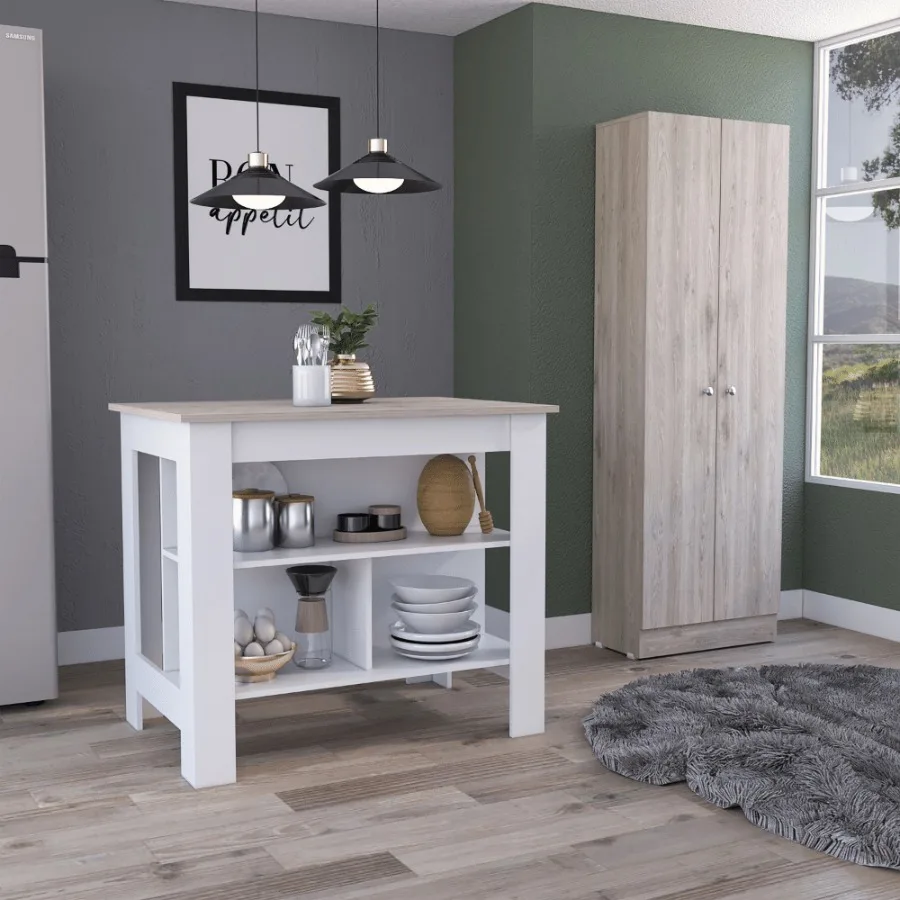 Roblar 8Shelf 2Door Кухонный набор из 2 предметов Кухонный остров и шкаф для кладовой Белый и светло-серый
Roblar 8Shelf 2Door Кухонный набор из 2 предметов Кухонный остров и шкаф для кладовой Белый и светло-серый