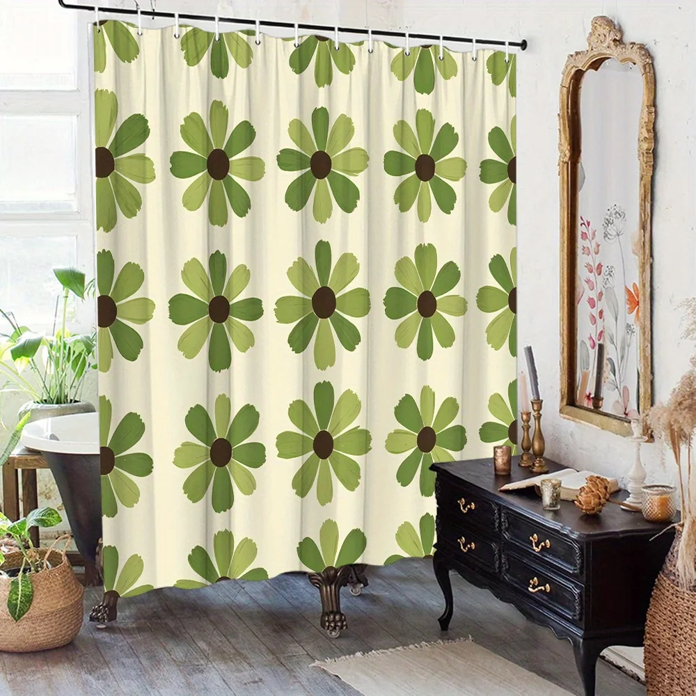 «Зеленая ромашка» Водонепроницаемая занавеска для душа, экологически чистый дизайн для свежего и современного декора ванной комнаты
«Зеленая ромашка» Водонепроницаемая занавеска для душа, экологически чистый дизайн для свежего и современного декора ванной комнаты