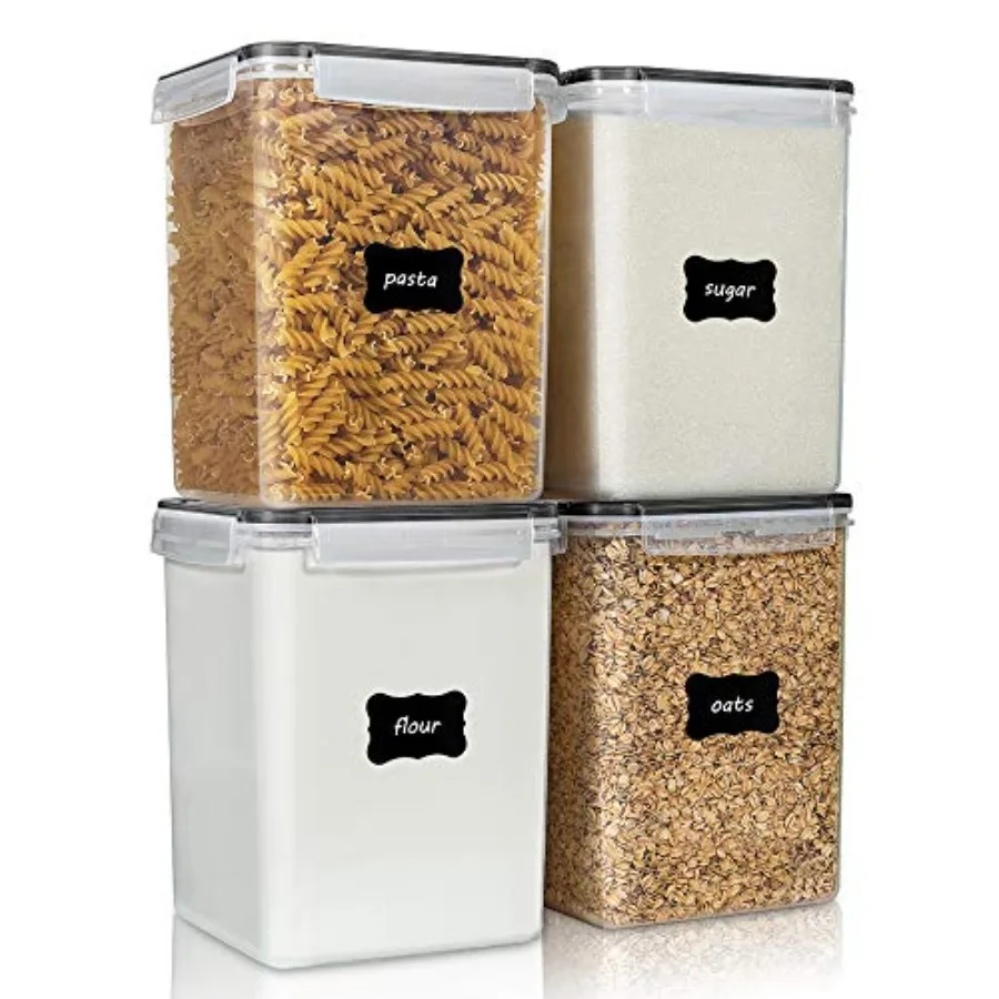 4 PCS Large Food Storage Containers 5.2L/ 175oz 4 Pieces BPA Free Plastic Airtight Canisters for Flour Sugar Baking Supplies Ri
4 PCS Large Food Storage Containers 5.2L/ 175oz 4 Pieces BPA Free Plastic Airtight Canisters for Flour Sugar Baking Supplies Ri