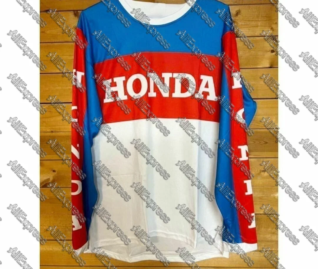 Джерси для езды на мотоцикле Honda, быстросохнущая дышащая рубашка с длинными рукавами для бездорожья, внедорожных и горных гонок
Джерси для езды на мотоцикле Honda, быстросохнущая дышащая рубашка с длинными рукавами для бездорожья, внедорожных и горных гонок