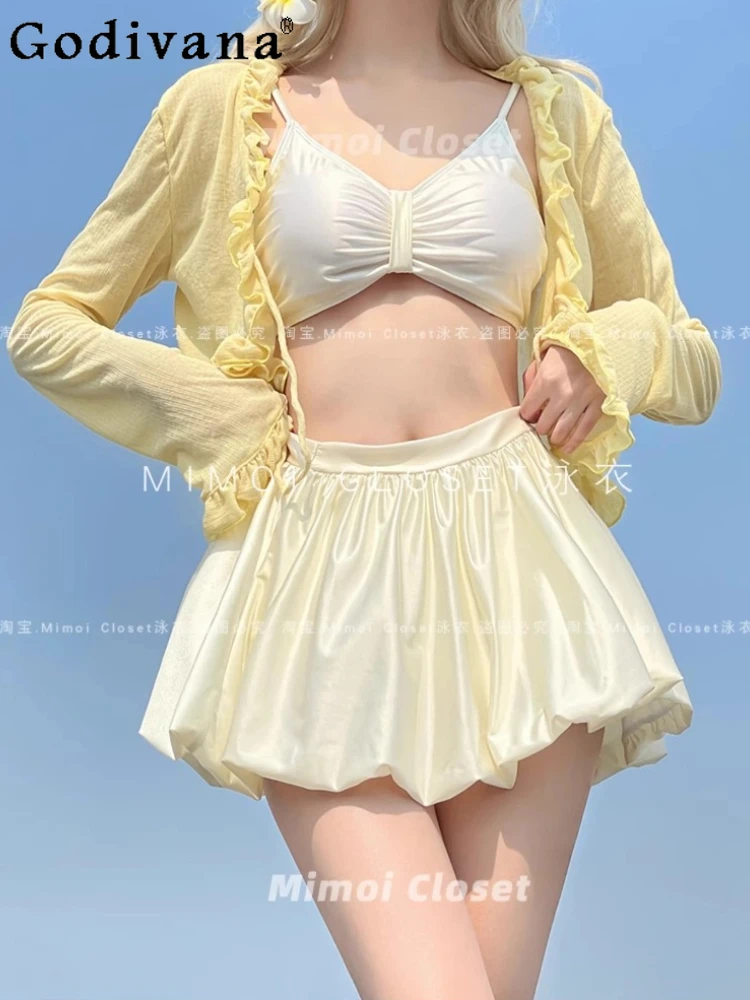 Island Beach Vacation Sexy Swimsuit Summer 2025 New Girl's Sweet Bikini Set with Cardigan Two-Piece Swimwear Swimming Suit Women
Island Beach Vacation Sexy Swimsuit Summer 2025 New Girl's Sweet Bikini Set with Cardigan Two-Piece Swimwear Swimming Suit Women