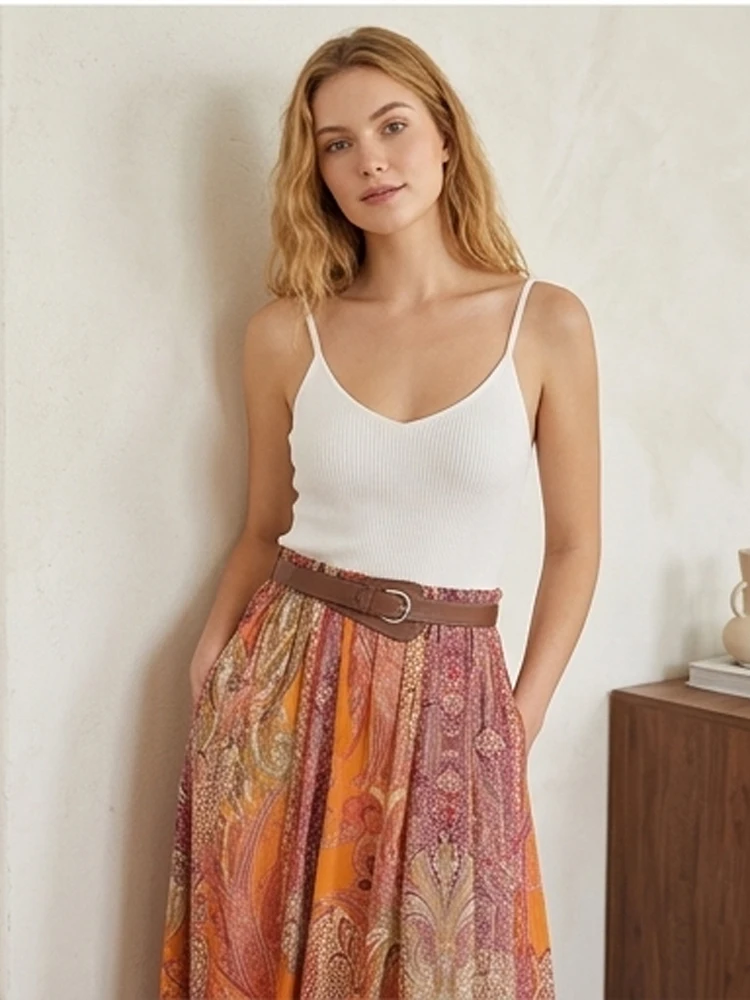 Bohemian Style Stamp Chiffon Skirt Retro Woman Summer High Waist A-line Long Dress Y2k 2026 New Trendy Summer Daily Casual Skirt
Bohemian Style Stamp Chiffon Skirt Retro Woman Summer High Waist A-line Long Dress Y2k 2026 New Trendy Summer Daily Casual Skirt