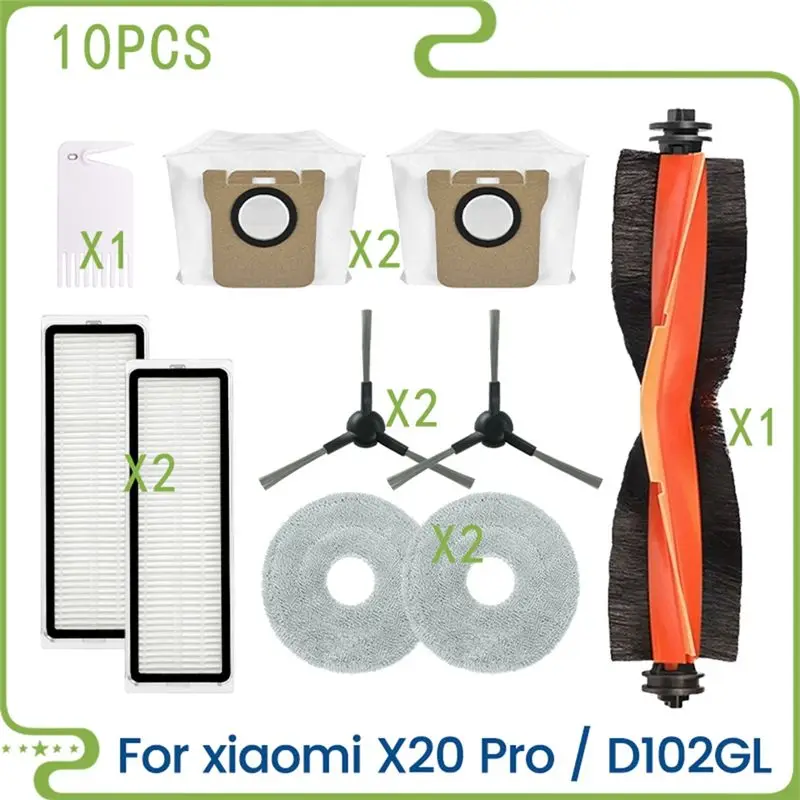 A56T-для робота-пылесоса Xiaomi X20 Pro/D102GL, детали для пылесоса, основная боковая щетка, фильтры Hepa, швабра, тканевые мешки для пыли
A56T-для робота-пылесоса Xiaomi X20 Pro/D102GL, детали для пылесоса, основная боковая щетка, фильтры Hepa, швабра, тканевые мешки для пыли