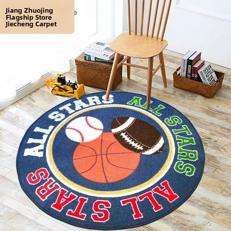 Anti-Slip round Children's Carpet Play Mat Study Desk Chair Pad Cartoon Ball Design Machine Washable Polyester Floor Rug
Anti-Slip round Children's Carpet Play Mat Study Desk Chair Pad Cartoon Ball Design Machine Washable Polyester Floor Rug