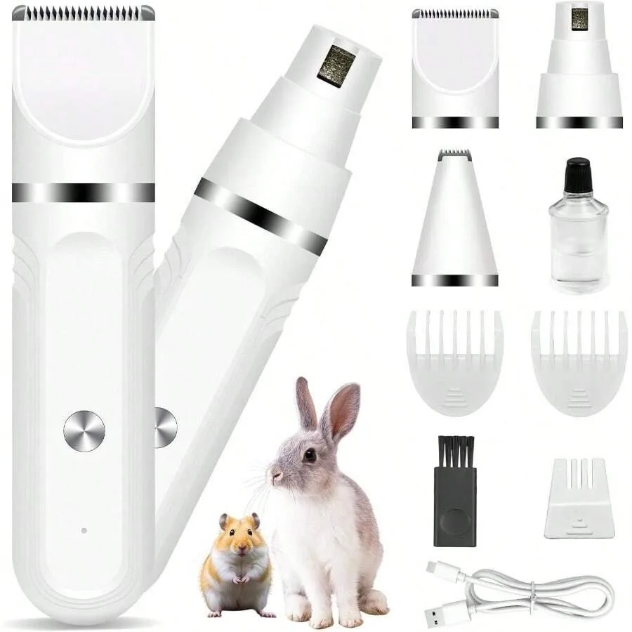 【New Arrival】2-in-1 Small Pet Grooming Kit, Rechargeable Trimmer & Nail Grinder for Rabbits, Hamsters & Small Animals
【New Arrival】2-in-1 Small Pet Grooming Kit, Rechargeable Trimmer & Nail Grinder for Rabbits, Hamsters & Small Animals