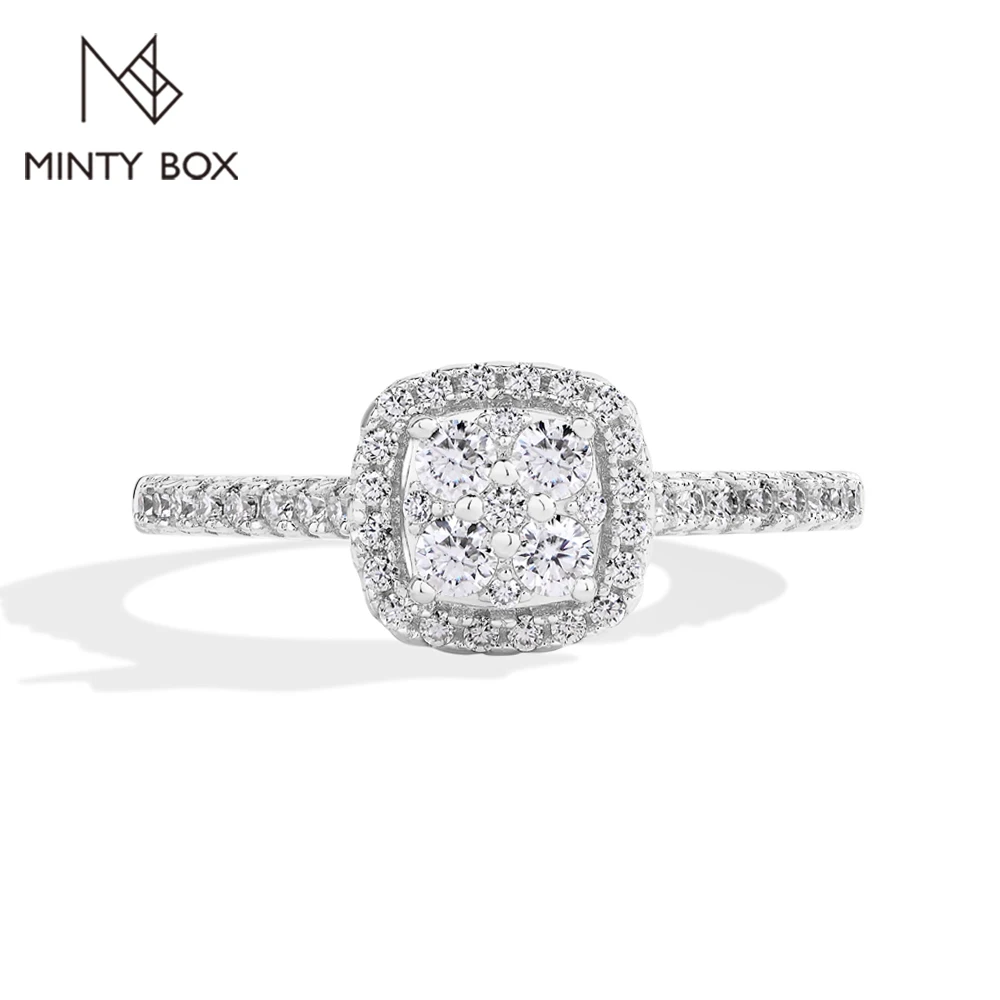 MINTYBOX S925 Sterling Silver Halo Moissanite Engagement Ring for Women Classic Lab Diamond Rings 18K Plated Wedding Fine Jewelr
MINTYBOX S925 Sterling Silver Halo Moissanite Engagement Ring for Women Classic Lab Diamond Rings 18K Plated Wedding Fine Jewelr