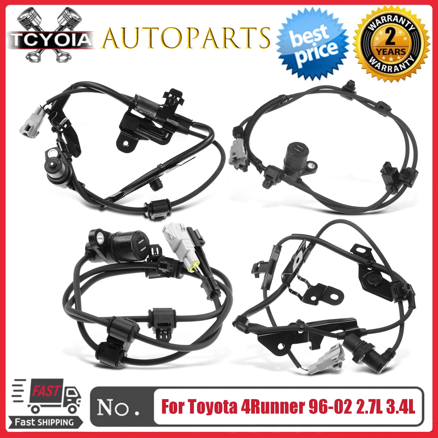 Front Rear Left Right ABS Sensor 89542-35050 89543-35050 89545-35030 89546-35030 For Toyota 4Runner 1996-2002 2.7L 3.4L
Front Rear Left Right ABS Sensor 89542-35050 89543-35050 89545-35030 89546-35030 For Toyota 4Runner 1996-2002 2.7L 3.4L