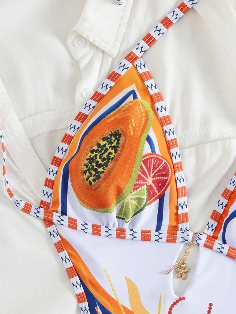 Fruit Print One-Piece Swimsuit For Women Summer Beach Party Vacation
Fruit Print One-Piece Swimsuit For Women Summer Beach Party Vacation