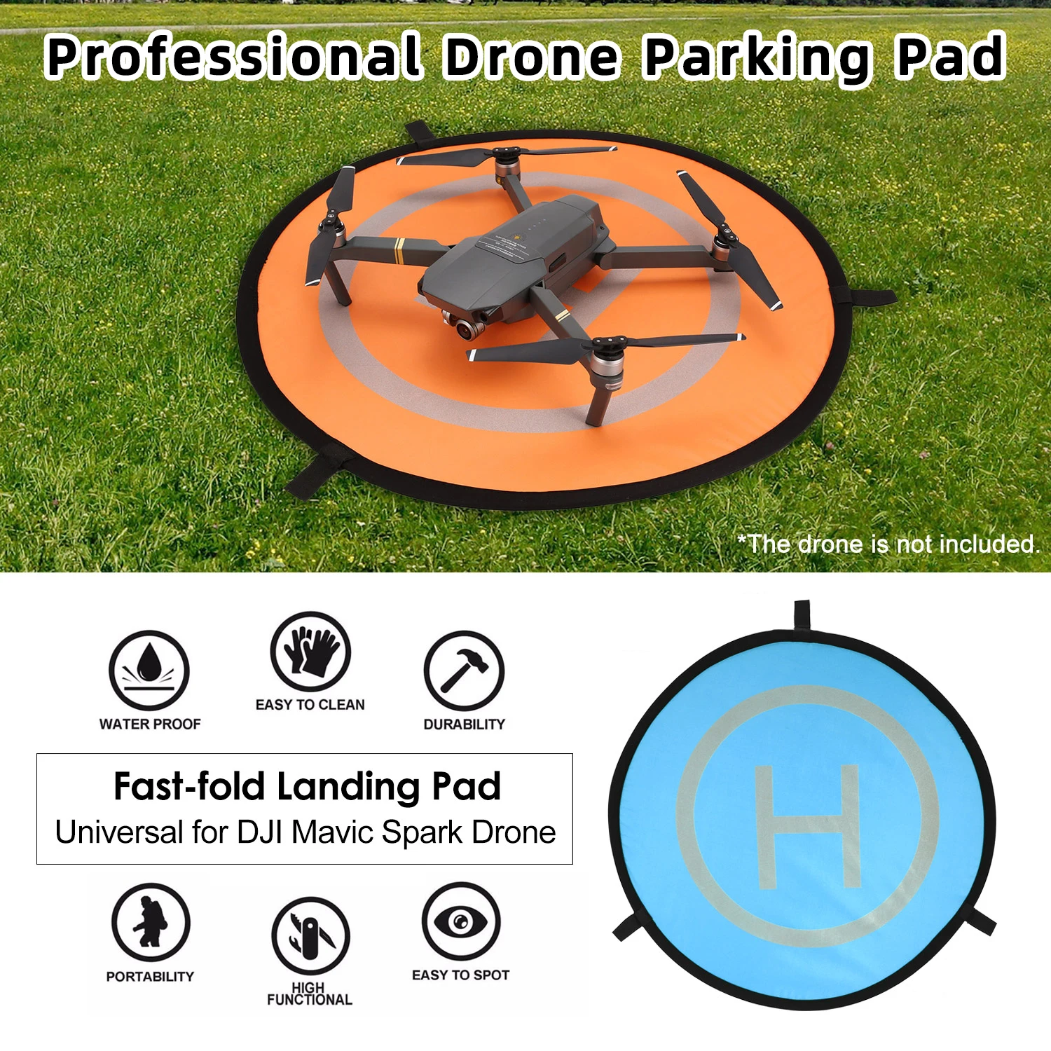 NeebRC 55/75/110cm Foldable Drone Landing Takeoff Pad Nylon Portable Outdoor Quadcopter Apron Waterproof Thickened Pad Accessory
NeebRC 55/75/110cm Foldable Drone Landing Takeoff Pad Nylon Portable Outdoor Quadcopter Apron Waterproof Thickened Pad Accessory