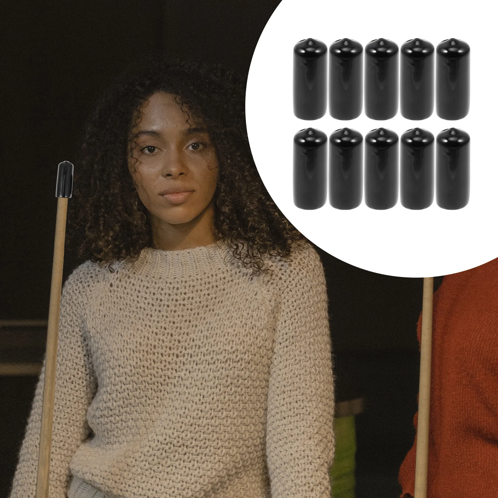 10Pcs Cue Tip Cover Premium Rubber Material Shock-Absorption Protection for Billiard Cues Black Cue Tips Billiard Supply
10Pcs Cue Tip Cover Premium Rubber Material Shock-Absorption Protection for Billiard Cues Black Cue Tips Billiard Supply