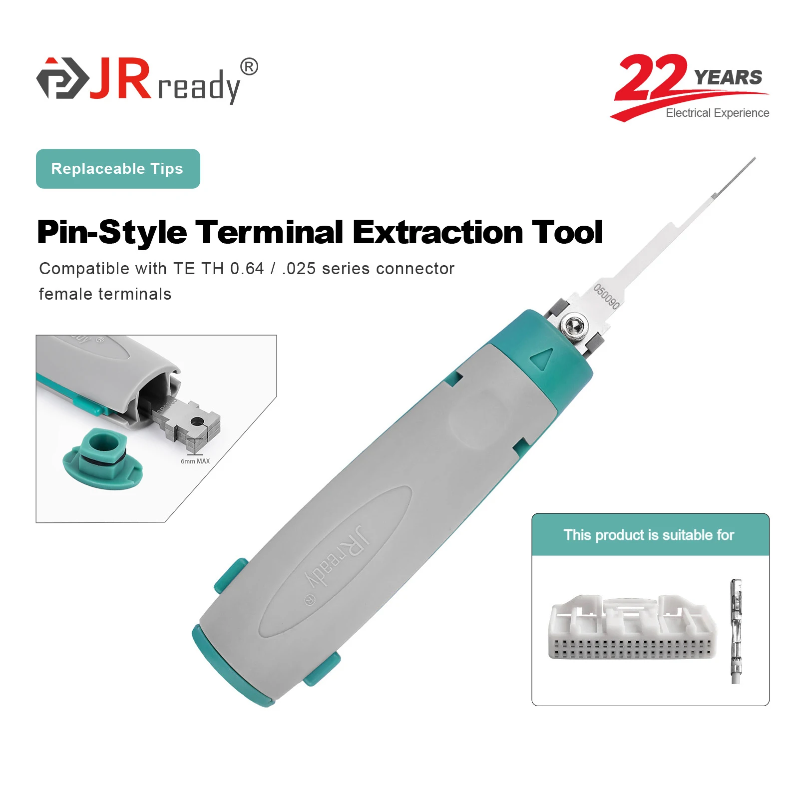 JRready JRconDRK-N050090 Single-Pin Terminal Extraction Tool Compatible with automotive ECU/display device connectors, TH.025
JRready JRconDRK-N050090 Single-Pin Terminal Extraction Tool Compatible with automotive ECU/display device connectors, TH.025