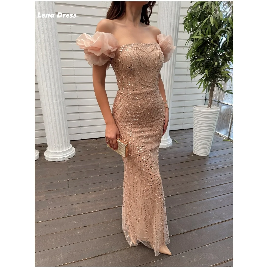 Lena Customized Luxurious Evening Dresses 2025 Woman Luxury Short Sleeved Mermaid Prom Dress Bead on String Ball Gown Dress Gala
Lena Customized Luxurious Evening Dresses 2025 Woman Luxury Short Sleeved Mermaid Prom Dress Bead on String Ball Gown Dress Gala