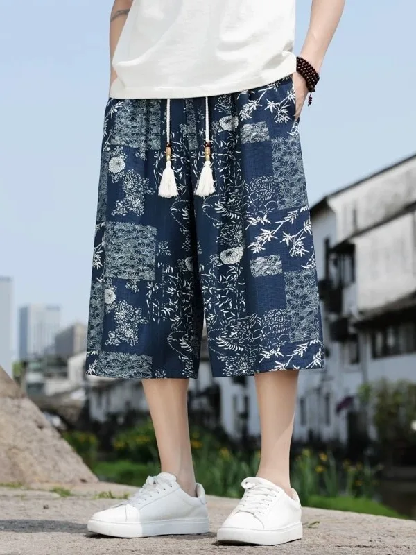 Men's Summer Ice Silk Quick Dry Loose Fit Casual Pants Thin Model Seven Parts New Chinese Style National Trend Shorts
Men's Summer Ice Silk Quick Dry Loose Fit Casual Pants Thin Model Seven Parts New Chinese Style National Trend Shorts