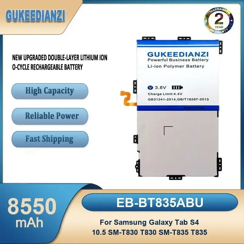 EB-BT835ABU 8550mAh High Capacity Tablet Battery For Samsung Galaxy Tab S4 10.5 SM-T830 T830 SM-T835 T835
EB-BT835ABU 8550mAh High Capacity Tablet Battery For Samsung Galaxy Tab S4 10.5 SM-T830 T830 SM-T835 T835