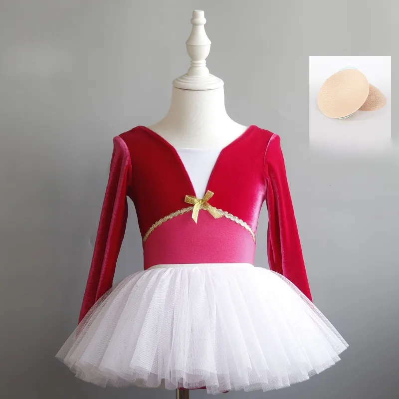 Velvet Splice Ballet Leotard Long Sleeve VNeck Gold Bow Lace Trim Insert Chest Pad Warm Gymnastics Stage Training Dance Bodysuit
Velvet Splice Ballet Leotard Long Sleeve VNeck Gold Bow Lace Trim Insert Chest Pad Warm Gymnastics Stage Training Dance Bodysuit